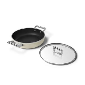 Nồi chảo SMEG DPF2812CRM màu kem (vung kính)